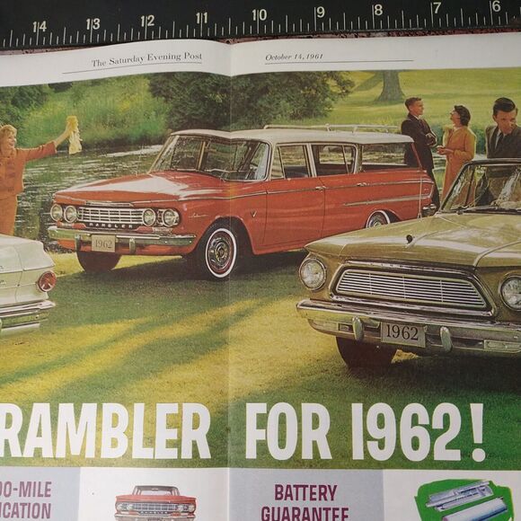 1961 Announcing Rambler for 1962 cars - 2pg Vtg PRINT AD - Picture 8 of 13